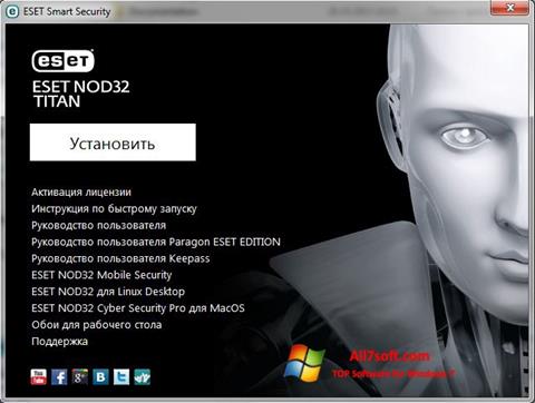 Petikan skrin ESET NOD32 Titan untuk Windows 7