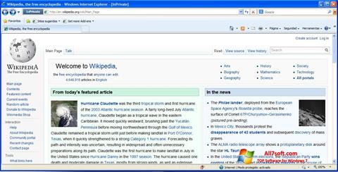 Petikan skrin Internet Explorer untuk Windows 7