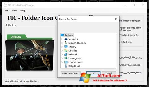 Petikan skrin Icon Changer untuk Windows 7