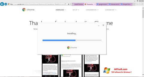 Petikan skrin Google Chrome Offline Installer untuk Windows 7