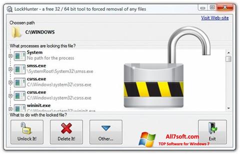 Petikan skrin LockHunter untuk Windows 7