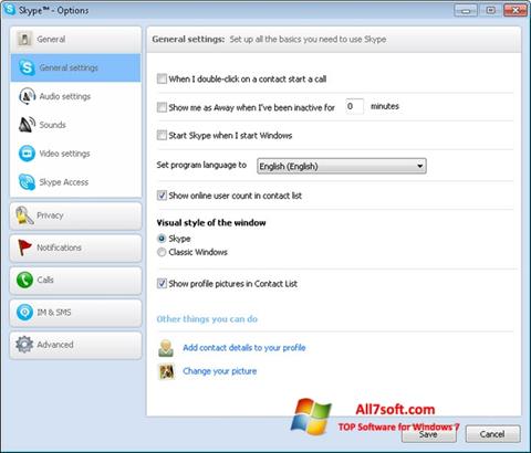 Petikan skrin Skype Setup Full untuk Windows 7