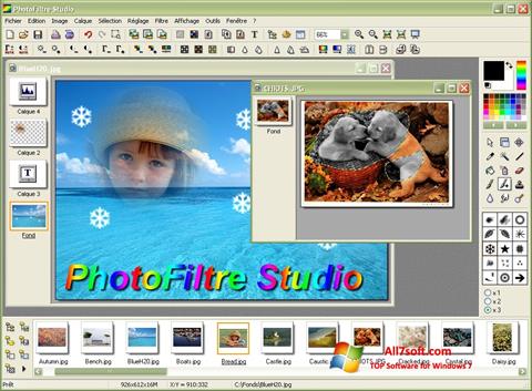 Petikan skrin PhotoFiltre untuk Windows 7