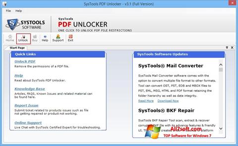 Petikan skrin PDF Unlocker untuk Windows 7