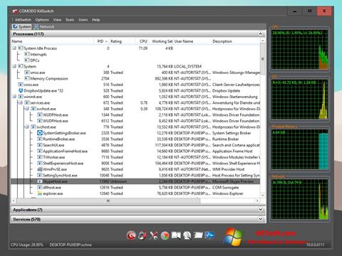 Petikan skrin Comodo Cleaning Essentials untuk Windows 7