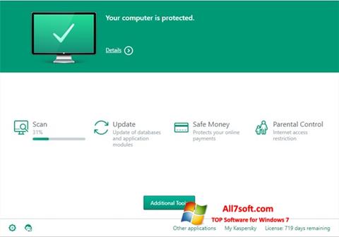 Petikan skrin Kaspersky Total Security untuk Windows 7