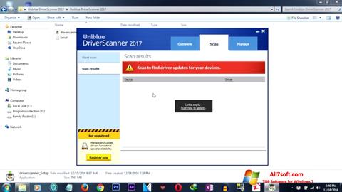 Petikan skrin DriverScanner untuk Windows 7