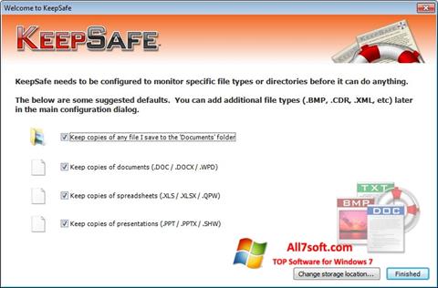 Petikan skrin KeepSafe untuk Windows 7