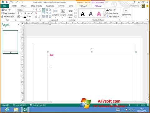 Petikan skrin Microsoft Publisher untuk Windows 7