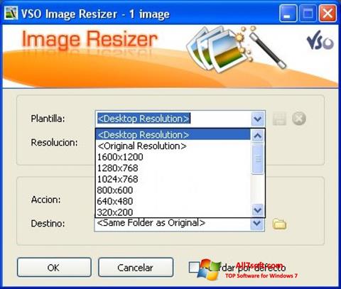 Petikan skrin VSO Image Resizer untuk Windows 7