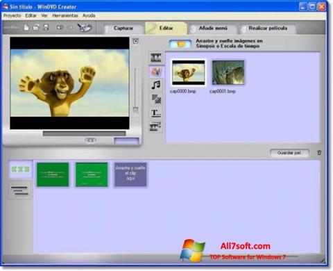 Petikan skrin WinDVD Creator untuk Windows 7