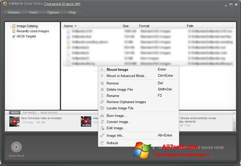 Petikan skrin DAEMON Tools Ultra untuk Windows 7