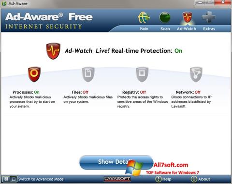 Petikan skrin Ad-Aware untuk Windows 7