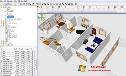 Petikan skrin FloorPlan 3D untuk Windows 7