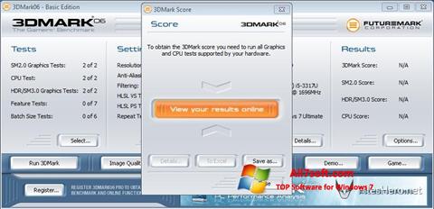 Petikan skrin 3DMark06 untuk Windows 7
