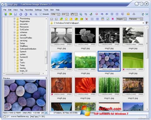 Petikan skrin FastStone Image Viewer untuk Windows 7