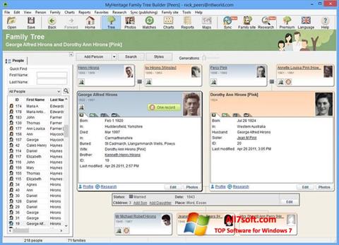 Petikan skrin Family Tree Builder untuk Windows 7