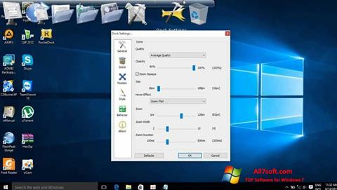 Petikan skrin RocketDock untuk Windows 7
