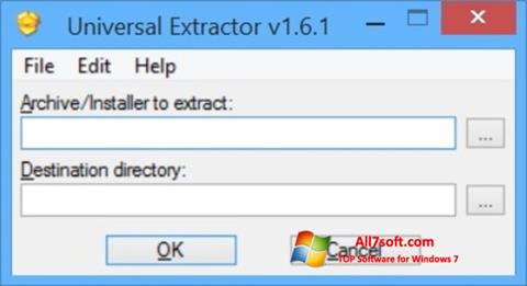 Petikan skrin Universal Extractor untuk Windows 7