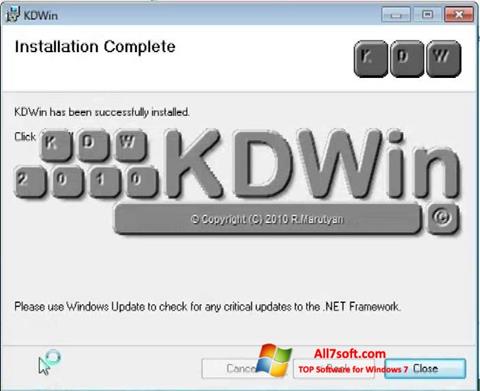 Petikan skrin KDWin untuk Windows 7