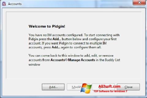 Petikan skrin Pidgin untuk Windows 7