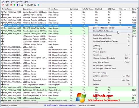 Petikan skrin USB Manager untuk Windows 7