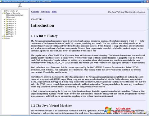 Petikan skrin Java Virtual Machine untuk Windows 7