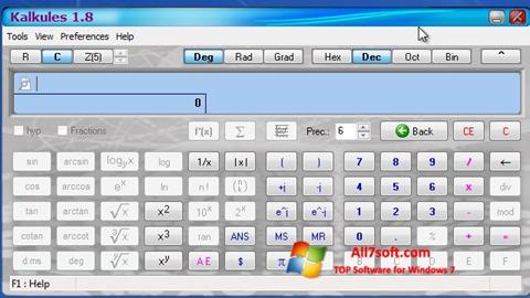Petikan skrin Kalkules untuk Windows 7