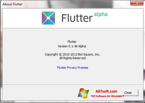 Petikan skrin Flutter untuk Windows 7