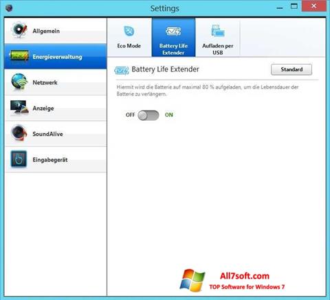 Petikan skrin Easy Settings untuk Windows 7