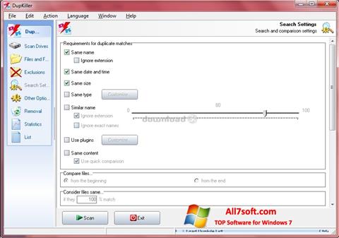 Petikan skrin DupKiller untuk Windows 7