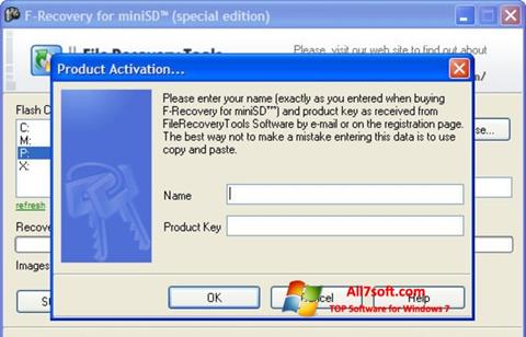 Petikan skrin F-Recovery SD untuk Windows 7