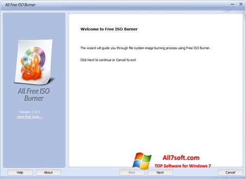 Petikan skrin ISO Burner untuk Windows 7