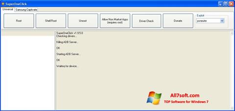 Petikan skrin SuperOneClick untuk Windows 7
