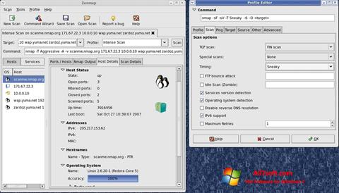 Petikan skrin Nmap untuk Windows 7
