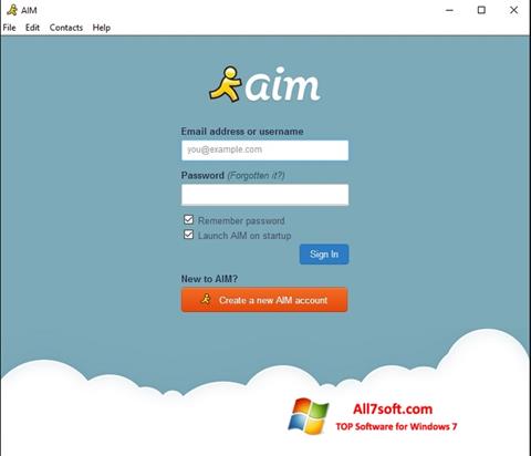 Petikan skrin AOL Instant Messenger untuk Windows 7