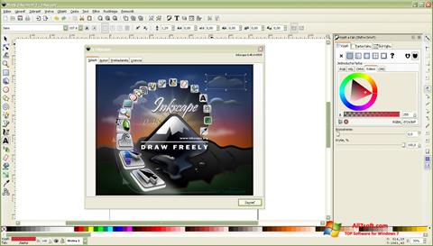Petikan skrin Inkscape untuk Windows 7