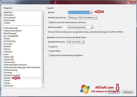 Petikan skrin Adobe Reader untuk Windows 7