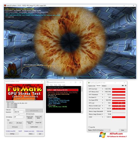 Petikan skrin FurMark untuk Windows 7