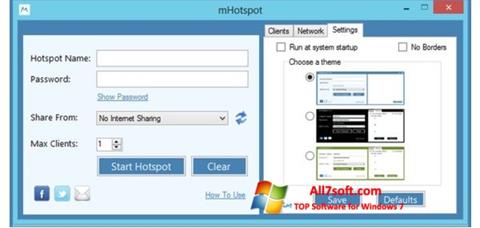 Petikan skrin mHotspot untuk Windows 7