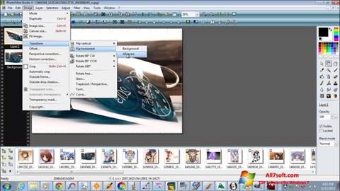 Petikan skrin PhotoFiltre Studio X untuk Windows 7