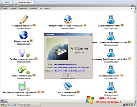 Petikan skrin AllSubmitter untuk Windows 7
