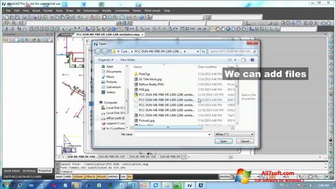 Petikan skrin nanoCAD untuk Windows 7