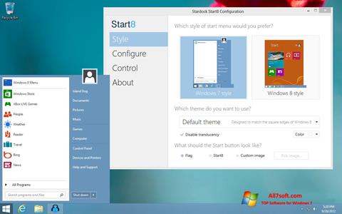 Petikan skrin Start8 untuk Windows 7