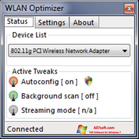 Petikan skrin WLAN Optimizer untuk Windows 7