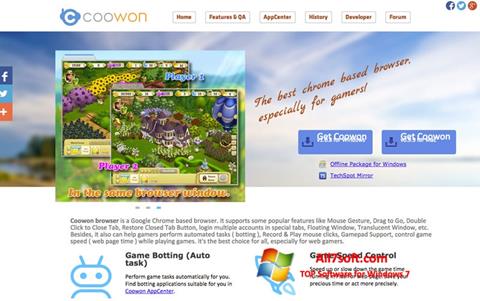 Petikan skrin Coowon Browser untuk Windows 7