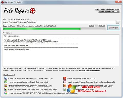 Petikan skrin File Repair untuk Windows 7