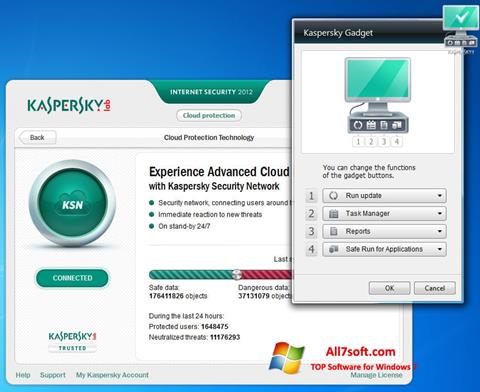 Petikan skrin Kaspersky Internet Security untuk Windows 7