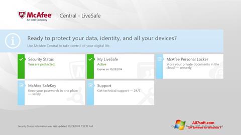 Petikan skrin McAfee LiveSafe untuk Windows 7