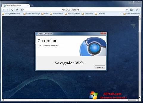 Petikan skrin Chromium untuk Windows 7